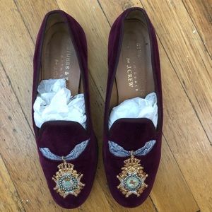 SOLD Stubbs & Wootton Velvet slipper loafers
